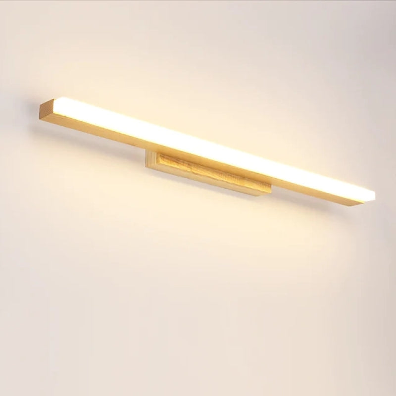 Arisha Modern Minimalist Linear Wooden Wall Lamp, Wood/Walnut - Neutral Decor