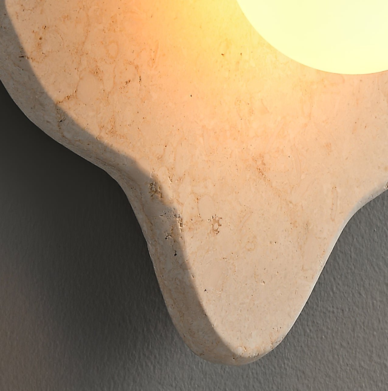Bloom Rustic Marble Wall Lamp-Neutral Decor