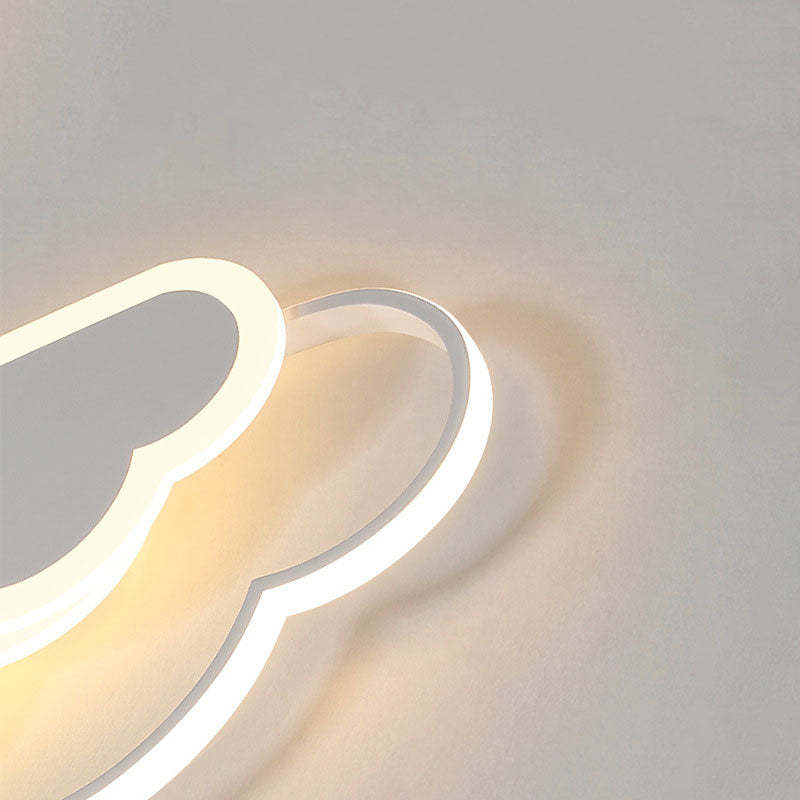 Arisha Modern Ceiling Light Hollow, Cloud Shape, White/Pink - Neutral Decor