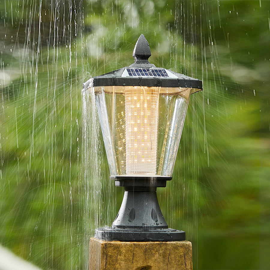 Paxton LED Solar Pyramid Outdoor Pillar Lights