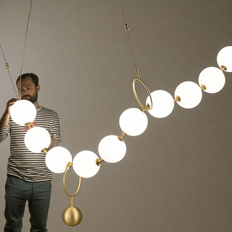 Valentina Postmodern Loft Ball Pendant Lamp Creative Necklace Design - Neutral Decor