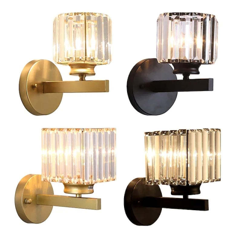 Arisha Modern LED Crystal Wall Lamp Square, Round - Neutral Decor