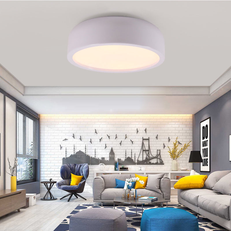Arisha Modern Dish Shaped Metal Ceiling Light, Black/White - Neutral Decor