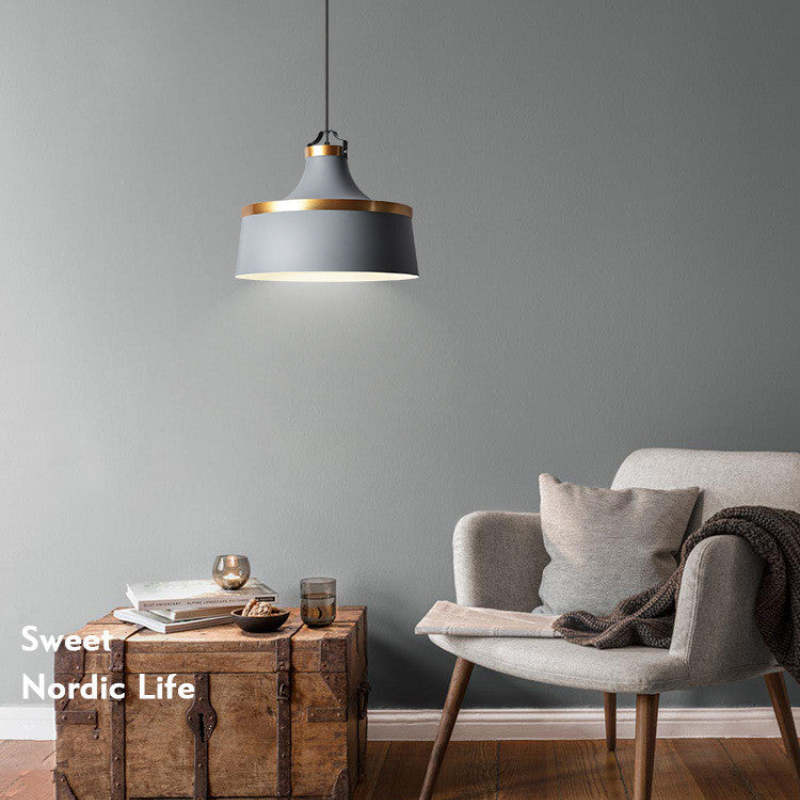 Valentina Modern Colorful Single Pendant Light, Metal Shade - Neutral Decor