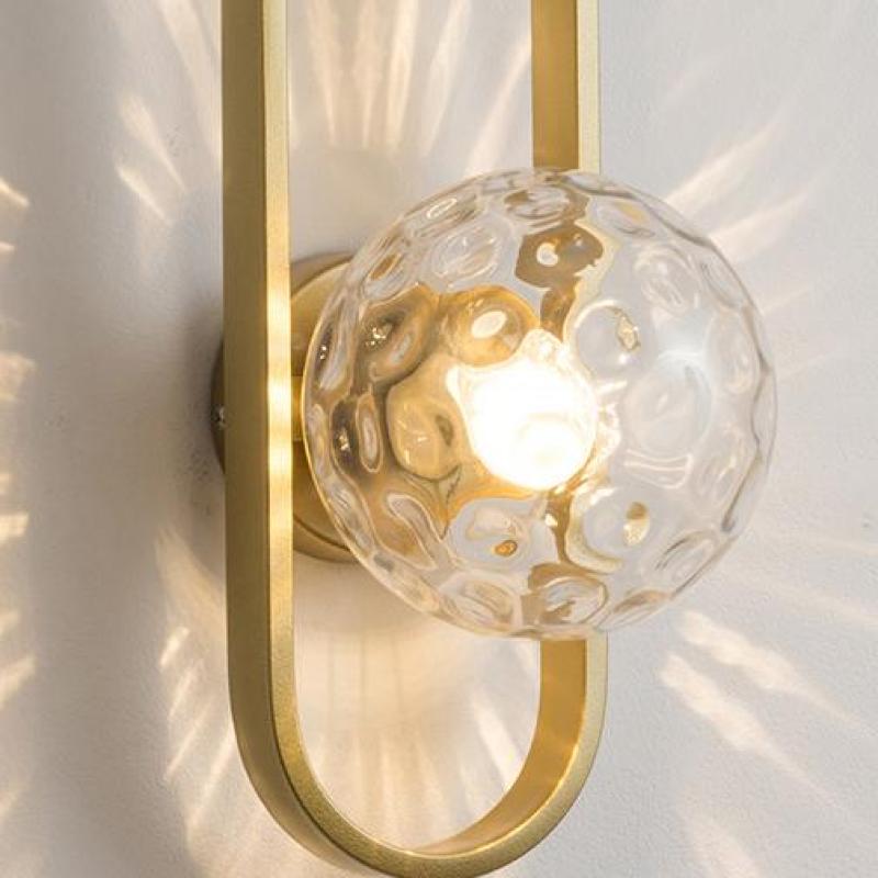 Valentina Modern Globe Bedside Wall Lamp Mount for Bedroom & Reading Room, Gold/Black - Neutral Decor