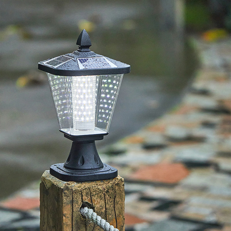 Paxton LED Solar Pyramid Outdoor Pillar Lights
