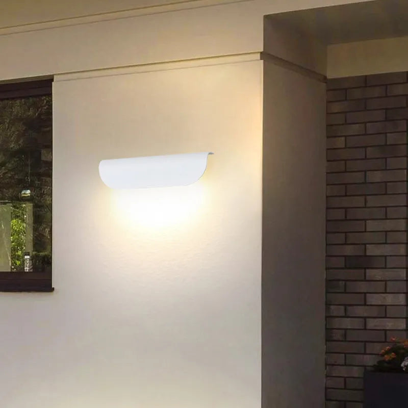 Ray Modern Outdoor Wall Lighting, Waterproof, Curved - Neutral Decor