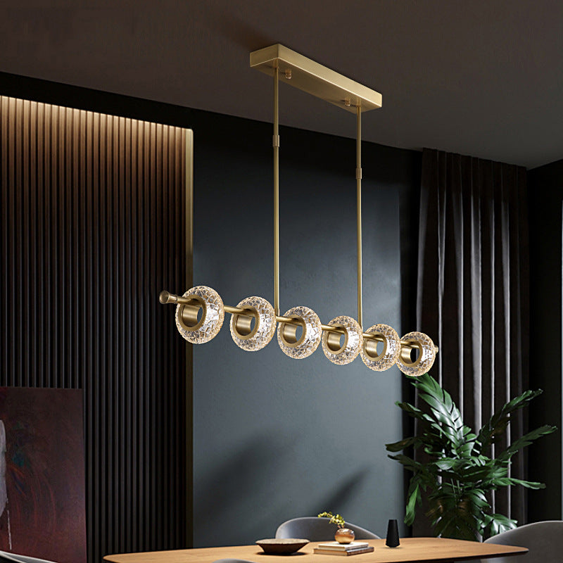 Kristy Modern Luxury metal/Glass Pendant Light, Gold - Neutral Decor