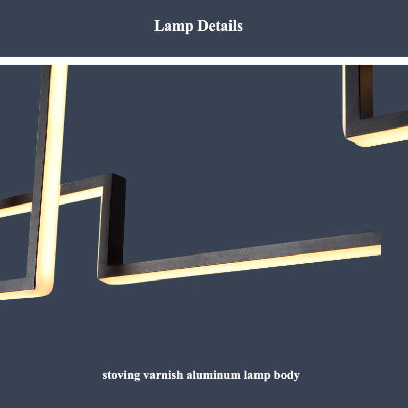 Arisha Designer Linear Metal Pendant Light, Black/Gold - Neutral Decor