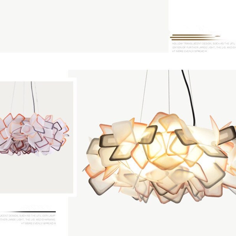 Arisha Modern Multicolour Decorative Flower Acrylic Pendant Light - Neutral Decor