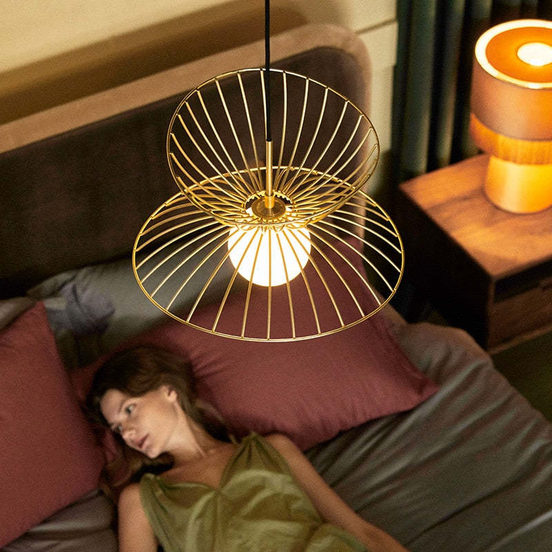 Ritta Pendant Light Modern, Metal, Gold/Black, Kitchen Island - Neutral Decor