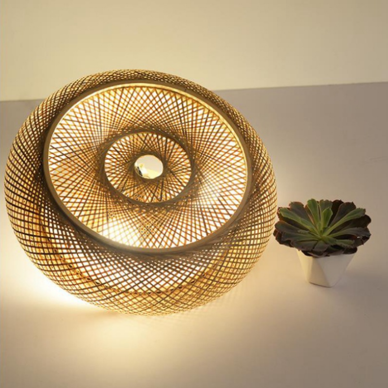 Muto Rattan Woven Rustic LED Flush Mount Ceiling Light - Neutral Decor