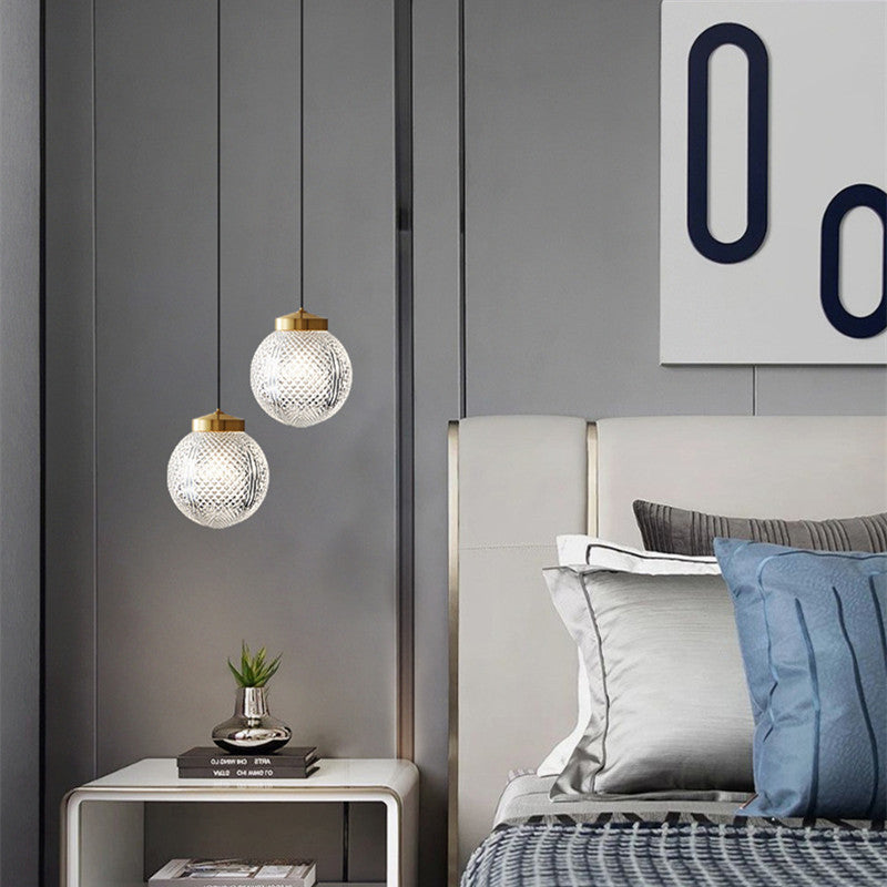 Arisha Modern Circle Glass Pendant Light for Bedroom & Hotel - Neutral Decor