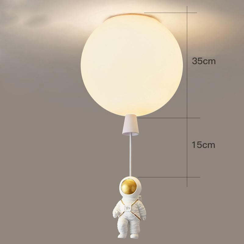 Aria Astronaut Balloon Flush Mount Ceiling Light, L 20/25/30/35cm - Neutral Decor