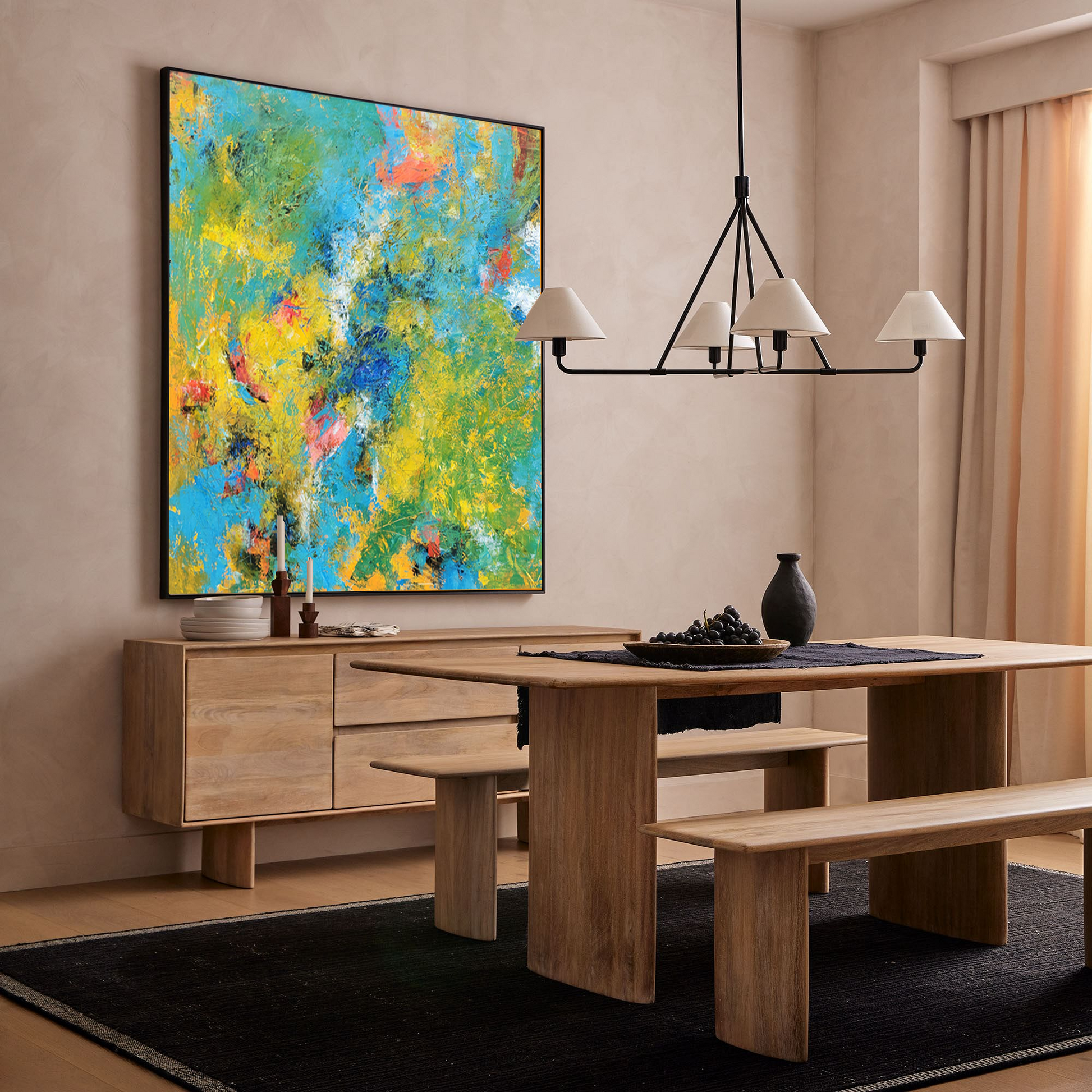 Abstract Canvas Art AB037 - Neutralighting