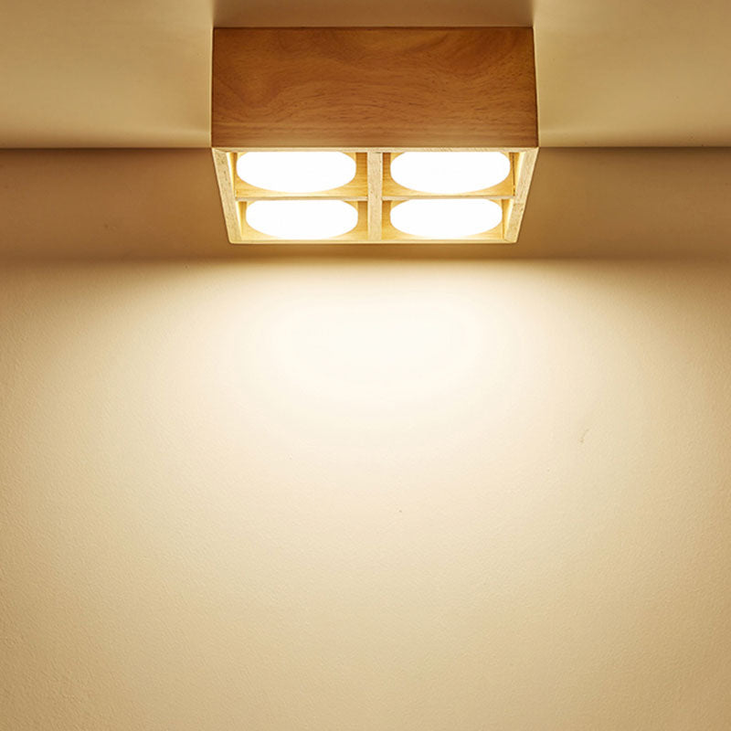 Muto Ceiling Light No Main Light, Wood - Neutral Decor