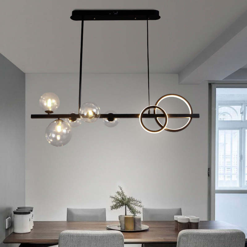 Arisha Pendant Light Bubble Circle Modern Black/Gold, Bedroom - Neutral Decor