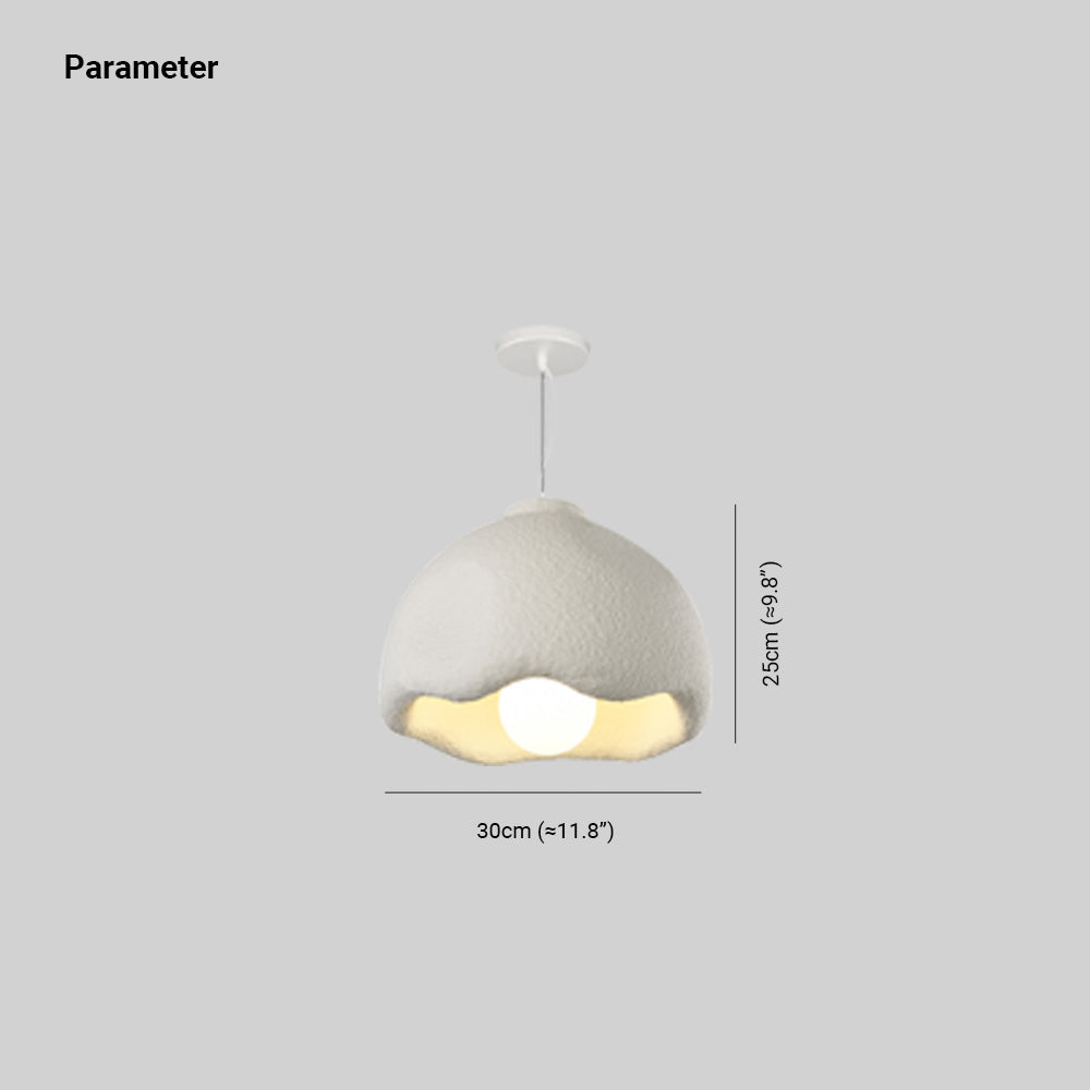 Avi Flower Shape Pendant Light, White, Living Room, Bedroom - Neutral Decor