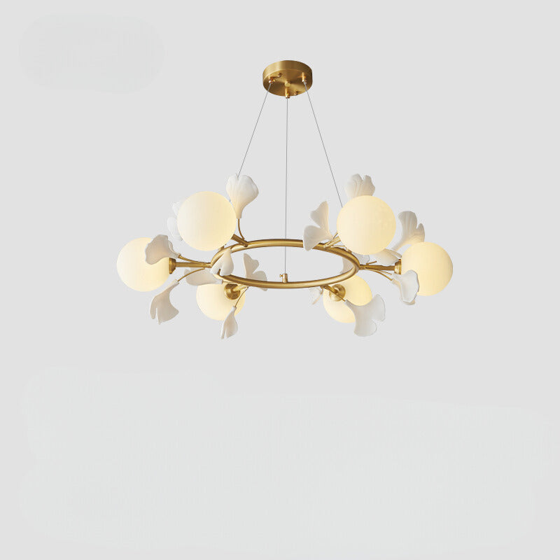 Olivia Luxury Minimalist Chandelier Creative Leaf Glass Living Room - Neutral Decor