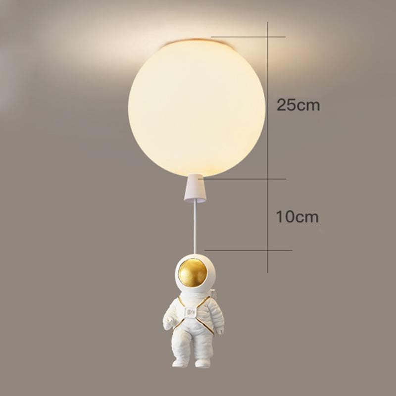 Aria Astronaut Balloon Flush Mount Ceiling Light, L 20/25/30/35cm - Neutral Decor