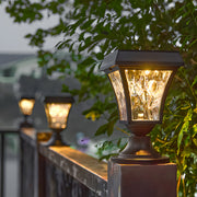 Eri LED Solar Cast Outdoor Pillar Lights