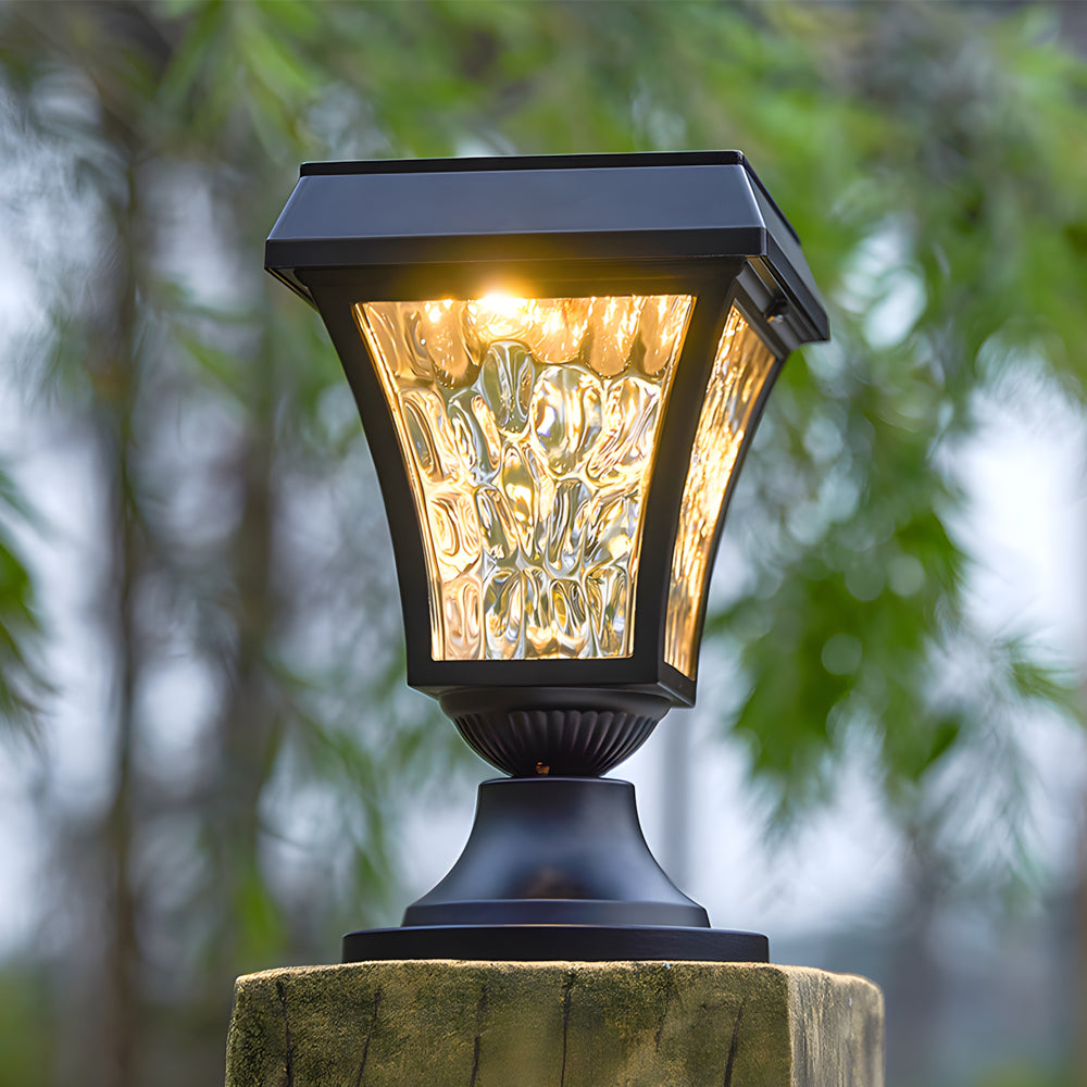 Eri LED Solar Cast Outdoor Pillar Lights