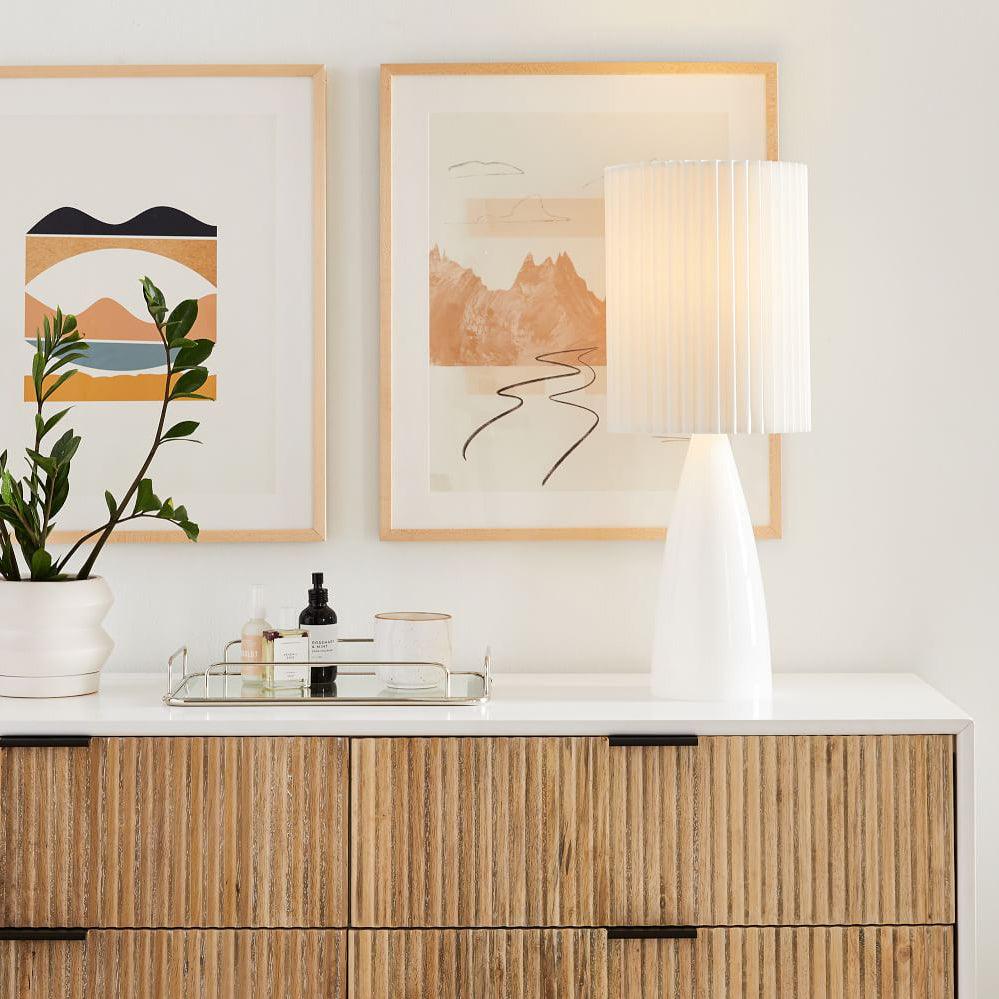 Boko Minimalist Fabric Table Lamp-Neutral Decor