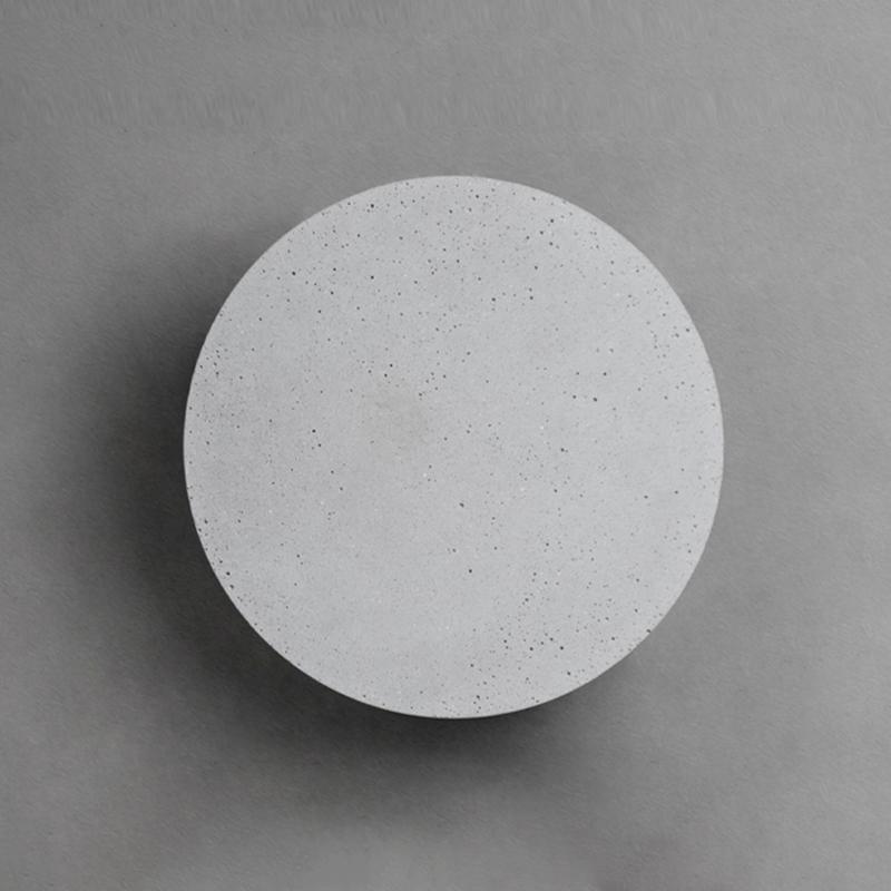 April Landscape Round LED Accent Concrete Outdoor Wall Flush Lights