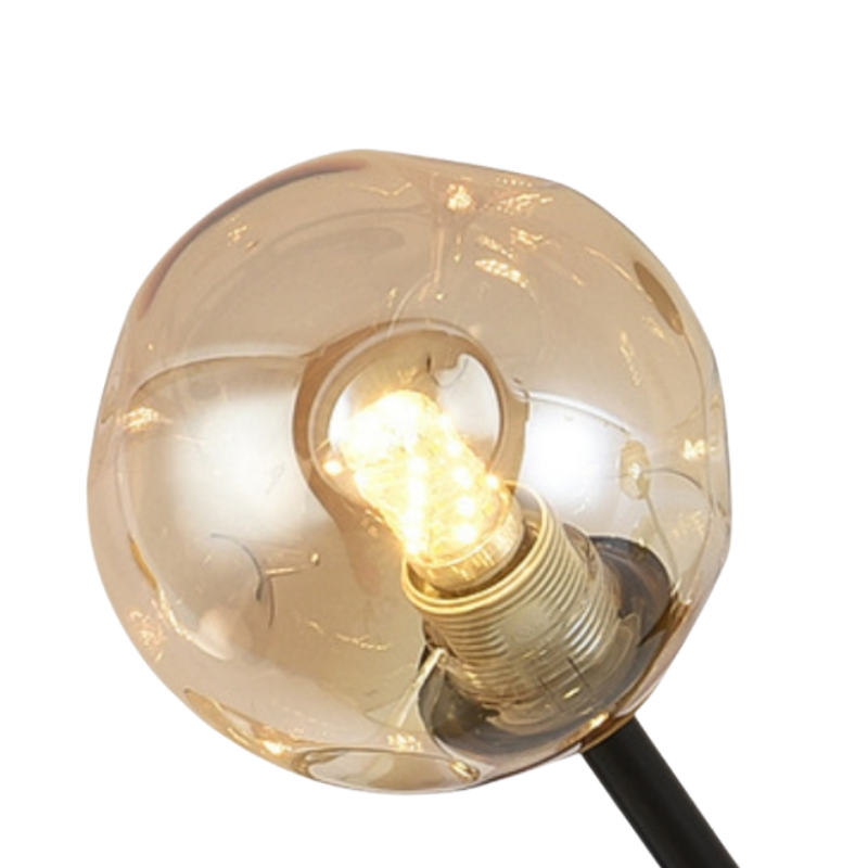 Valentina Art Deco Glass Bubble Chandelier, Amber - Neutral Decor