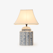 Floral Bird Jar Table Lamp-Neutral Decor