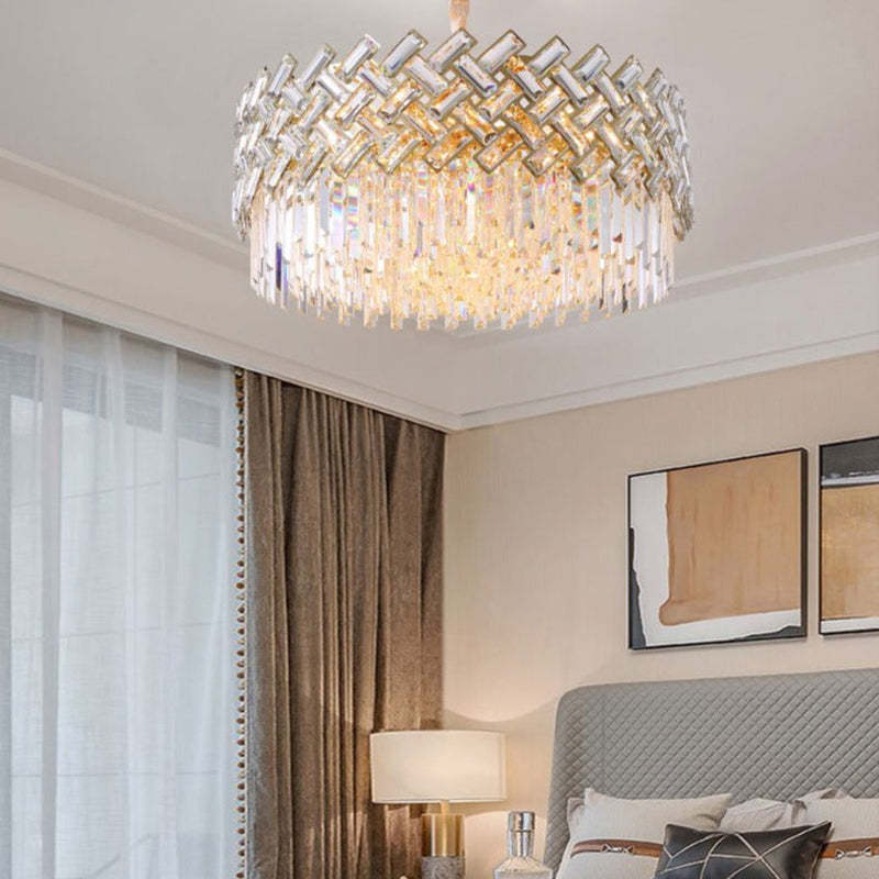Kristy Luxury Gold Chandelier, Crystal & Metal - Neutral Decor
