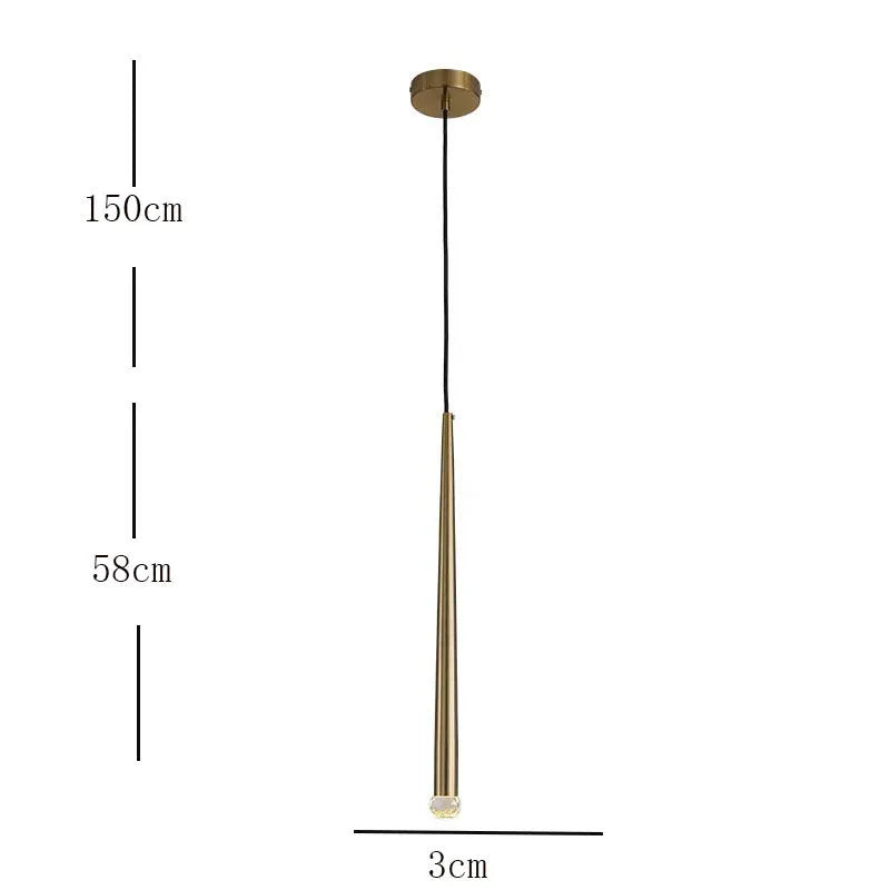 Arisha Pendant Light Linear Modern, Gold, Living Rooms - Neutral Decor