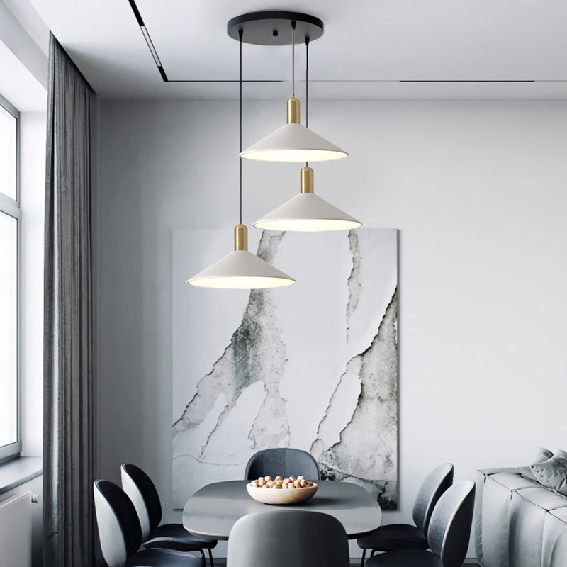 Aria Vintage Umbrella Monochrome Pendant Light - Neutral Decor