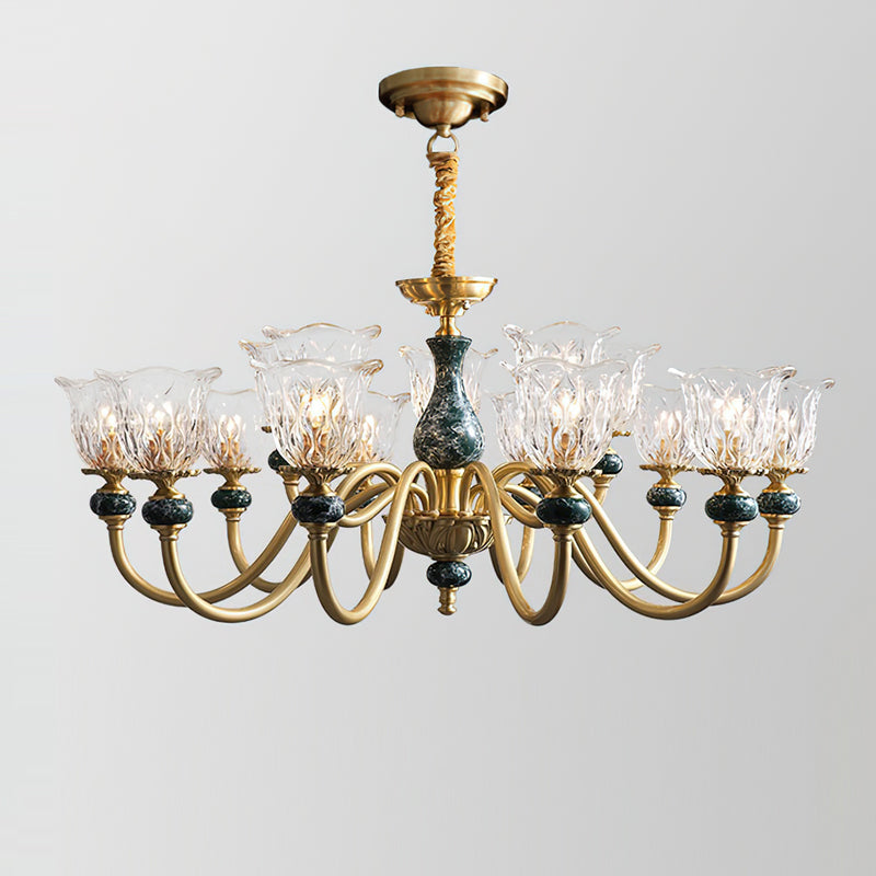 Full view of the 8-light Dieppe Chandelier.