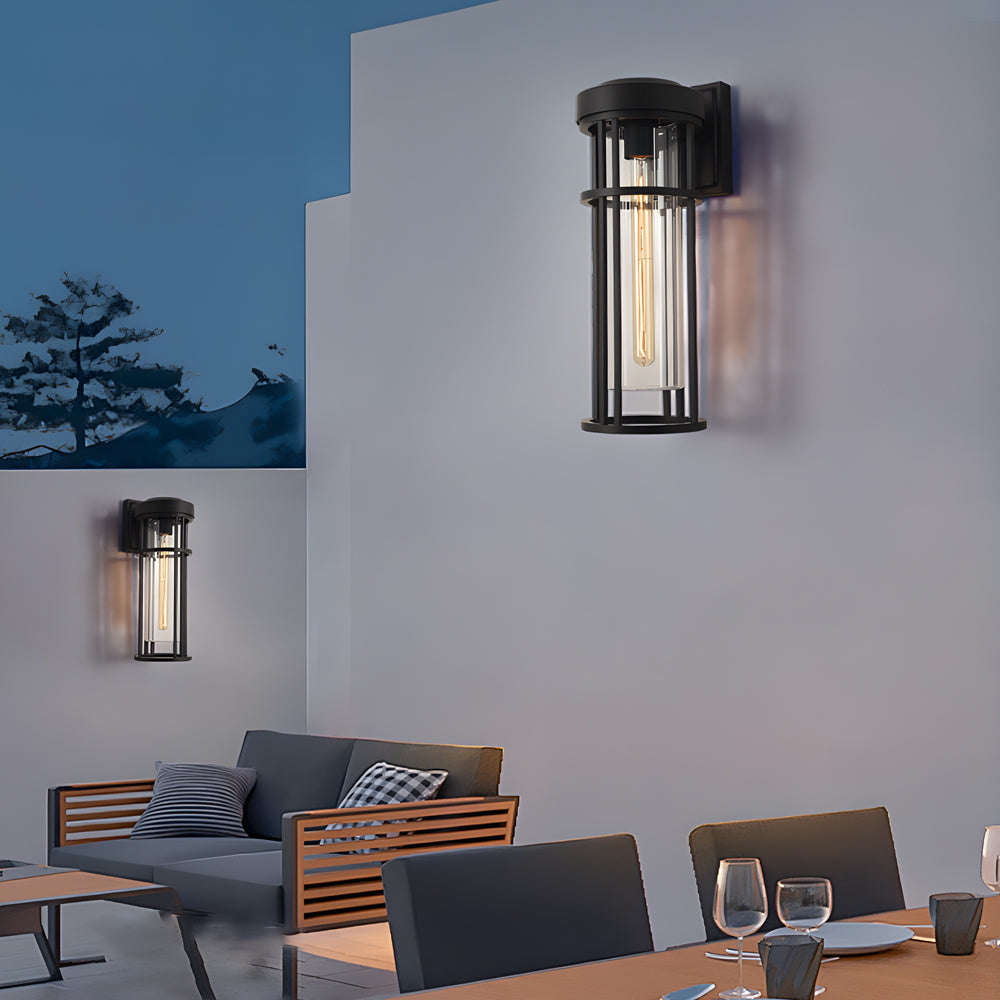 Selena Lampshade Design Glass Outdoor Wall Sconce Light