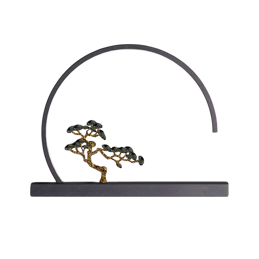Ada Chinese Greeting Pine Steel Outdoor Wall Light
