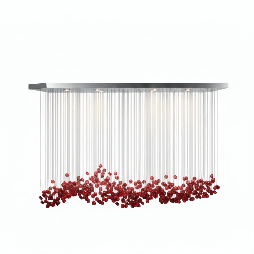 Crystal Stone Chandelier-Neutral Decor