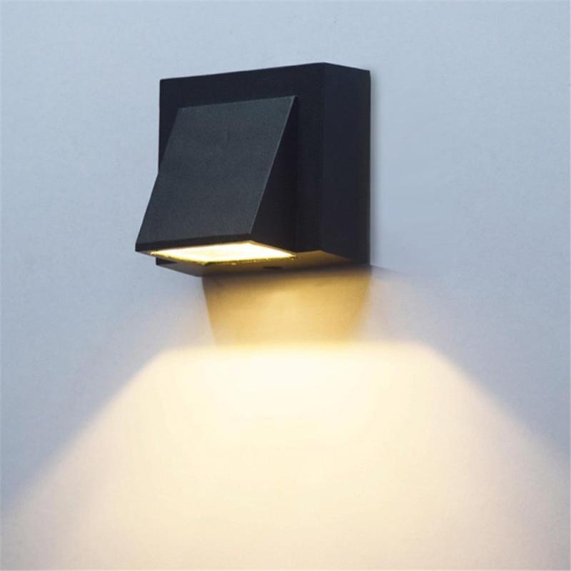 Vexto Modern Black Metal LED Outdoor Wall Lamp-Neutral Decor