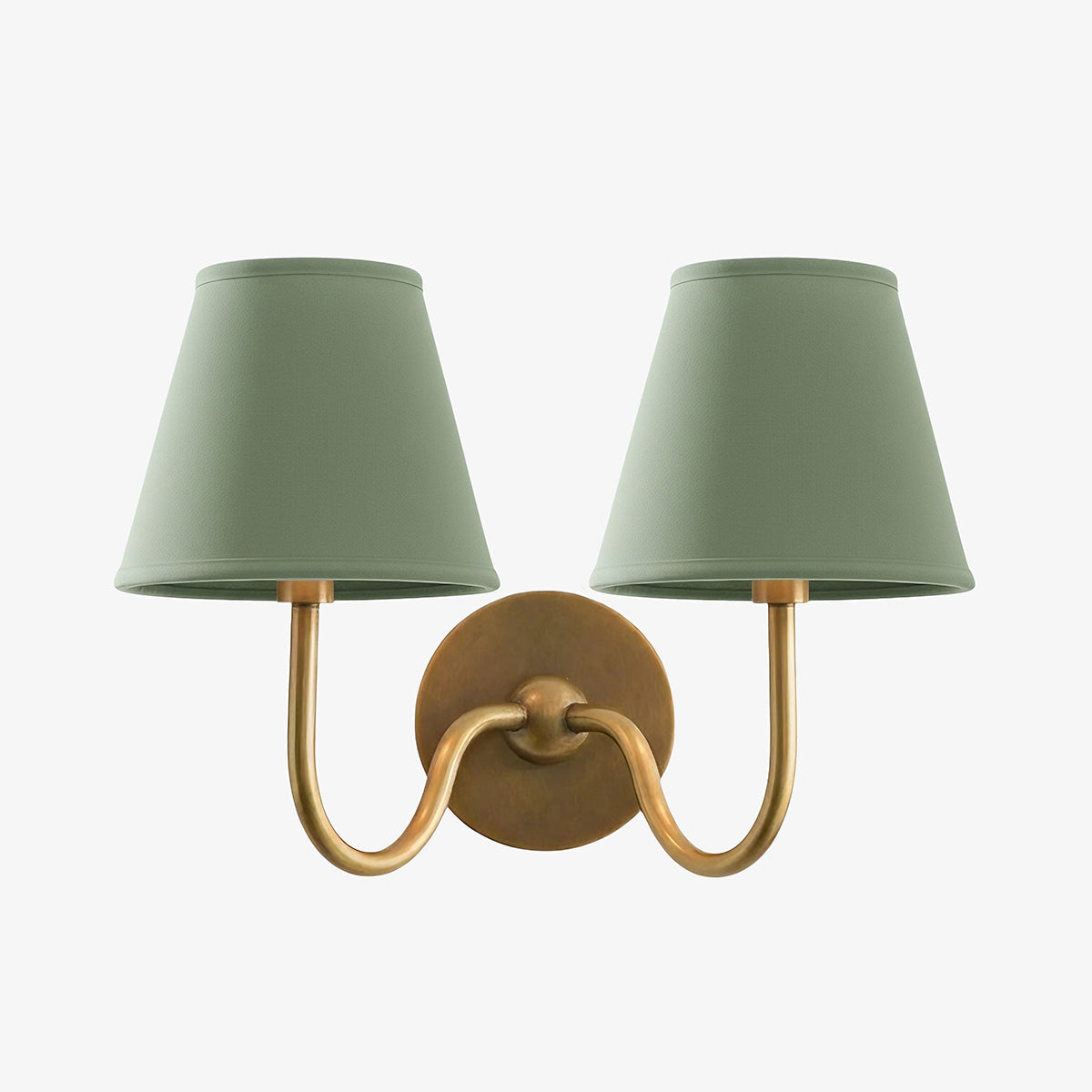 Grace Brass Linen Wall Lamp