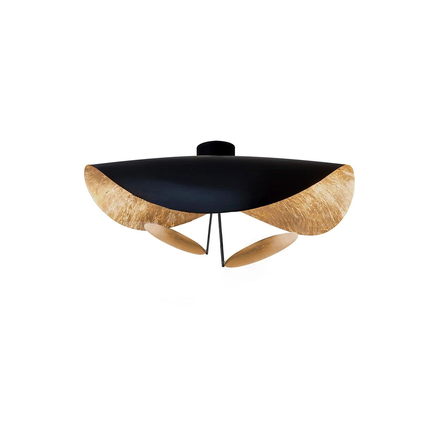 Sol Ceiling Lamp Curved Shade and Gold Interior-Neutral Decor