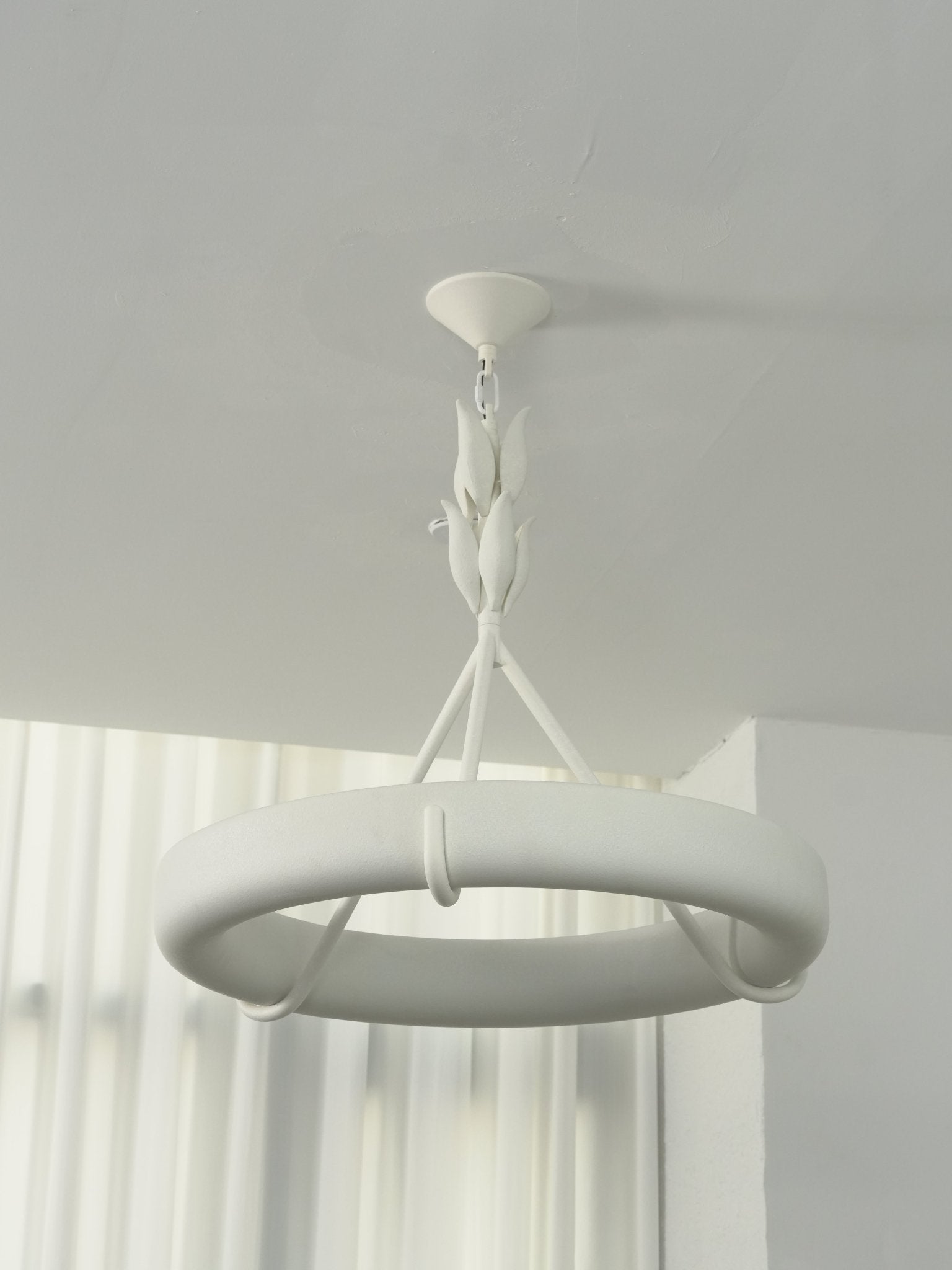 Tinsley Plaster Chandelier-Neutral Decor