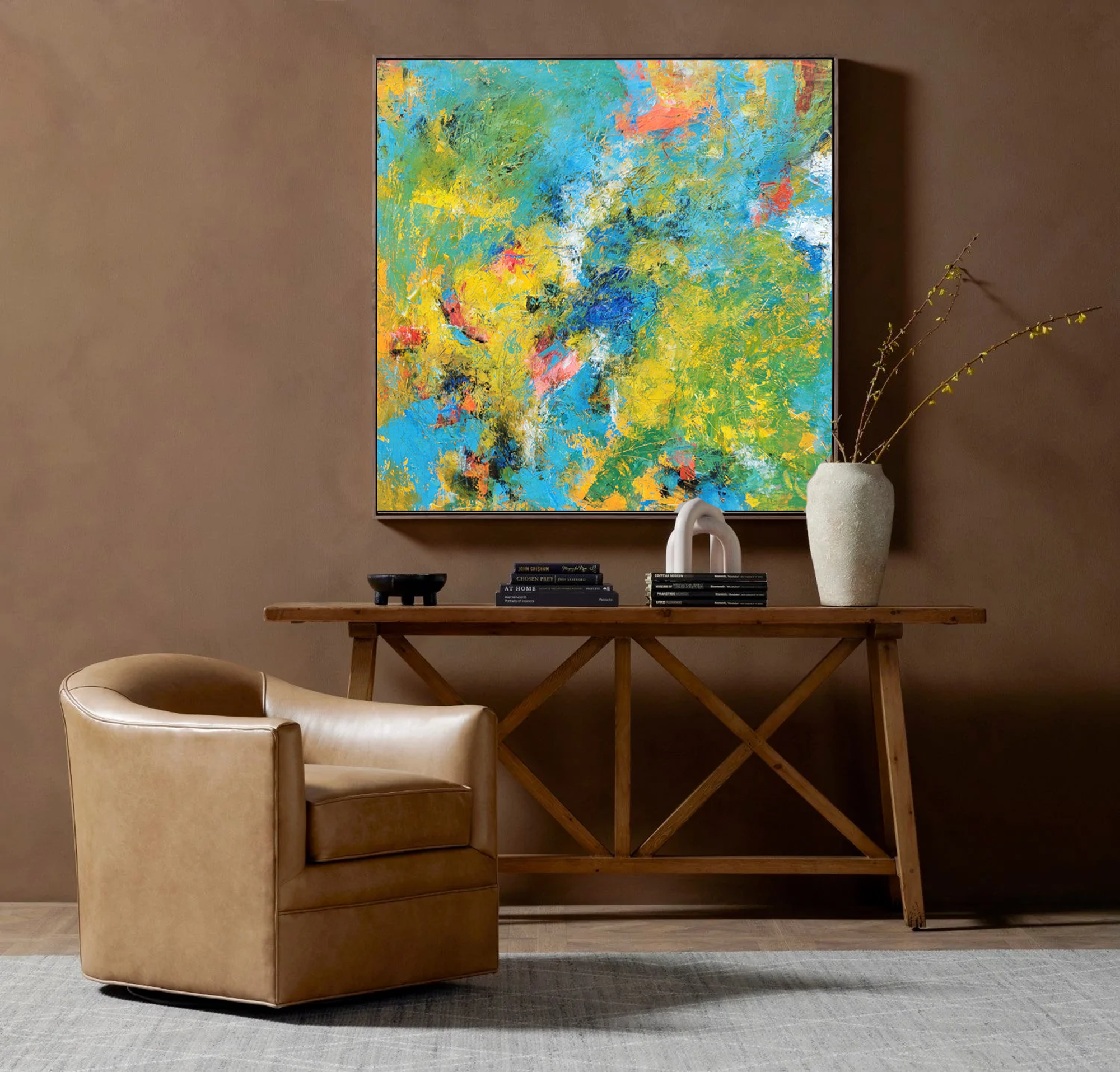 Abstract Canvas Art AB037 - Neutralighting