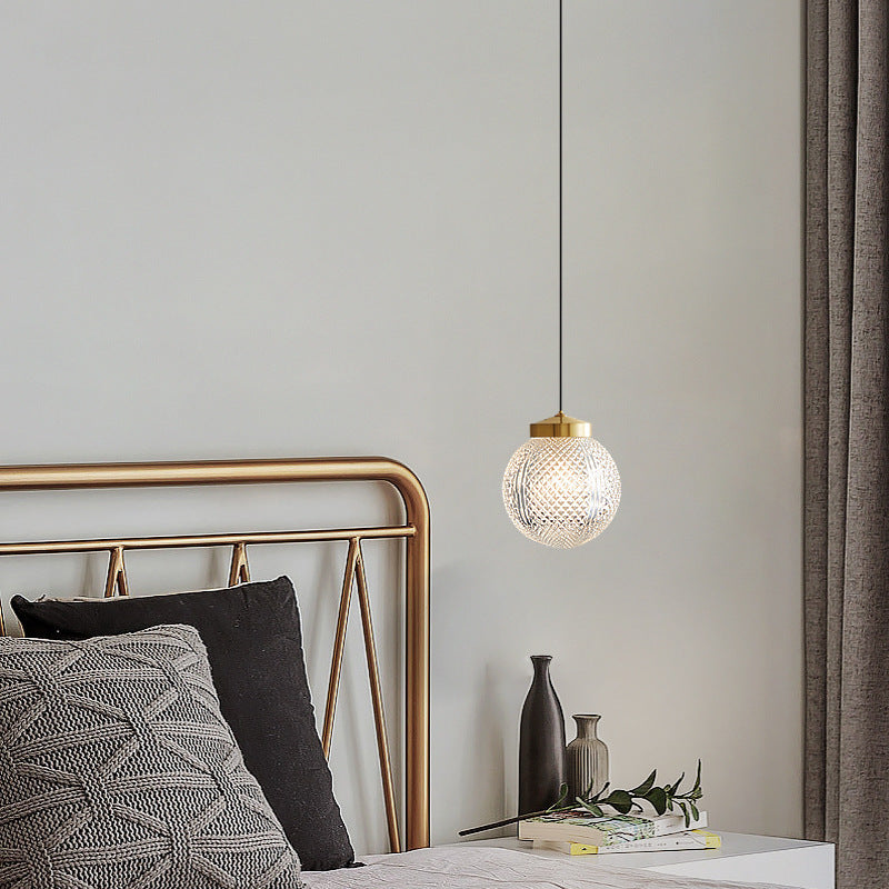 Arisha Modern Circle Glass Pendant Light for Bedroom & Hotel - Neutral Decor