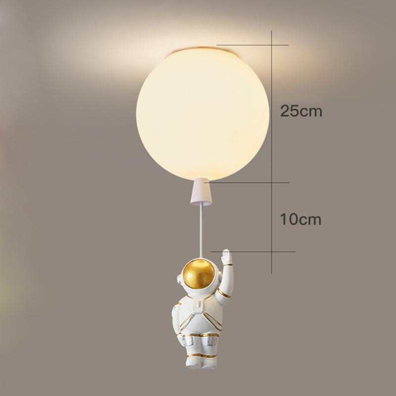 Aria Astronaut Balloon Flush Mount Ceiling Light, L 20/25/30/35cm - Neutral Decor
