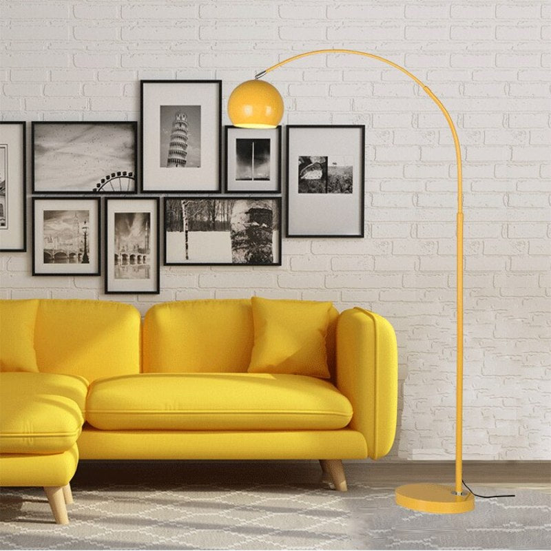 Mira Macaron Modern Fishing Arc Floor Lamp - Neutral Decor