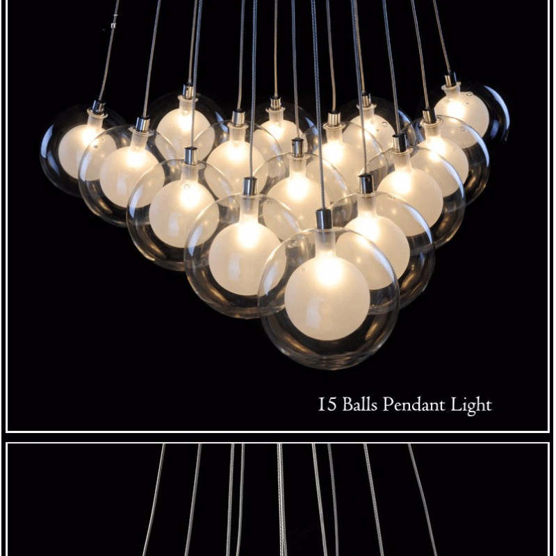 Valentina Modern Bubble Pendant Light, 5 Style - Neutral Decor