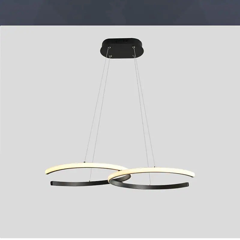 Arisha Modern Minimalist Pendant Light, Double-C - Neutral Decor