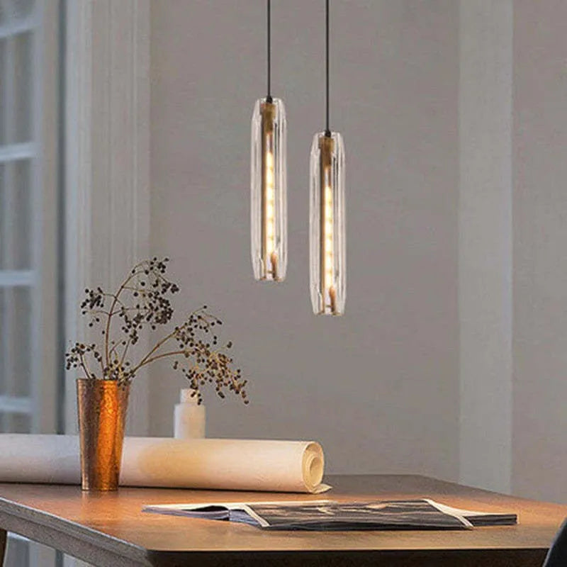 June Brass Designer Glass Pendant Lamp Smoky-Neutral Decor