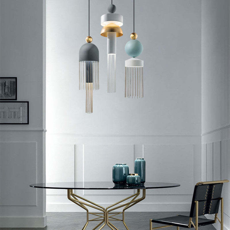 Arisha Modern Tassel Metal Pendant Light - Neutral Decor