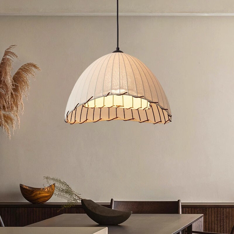Ritta Boho Decorative LED Pendant Light Yellow Fabric Bedroom Restaurant - Neutral Decor
